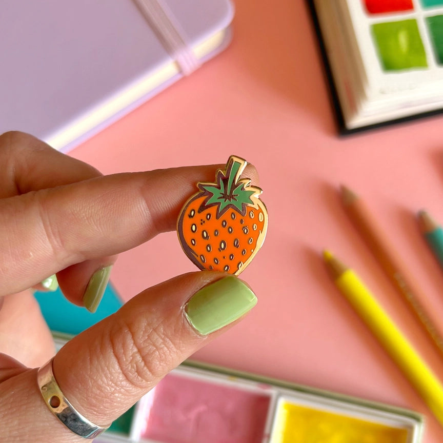 Strawberry Enamel Pin